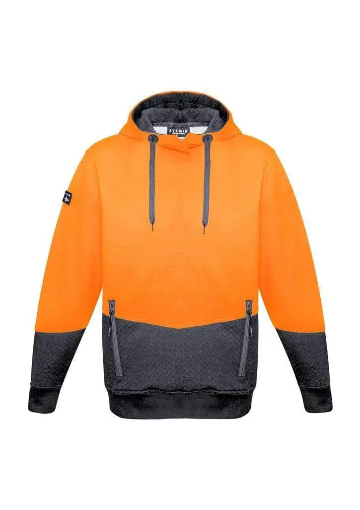 SYZMIK Unisex Hi-Vis Textured Jacquard Hoodie ZT477 Metro Workwear.